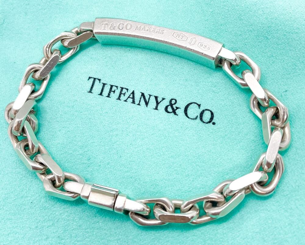 Tiffany & Co. 1837 Makers Sterling Silver ID Chain Bracelet 8.25"